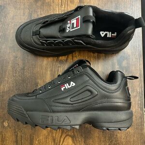 Fila Women’s Black Athletic Sneakers-never worn